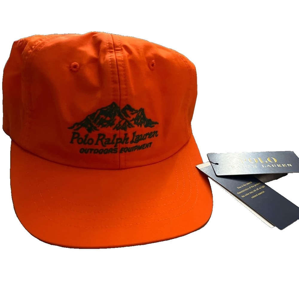 NWT POLO Ralph Lauren Hat Mens Outdoor Equipment Orange Sportsman Mountain Hike